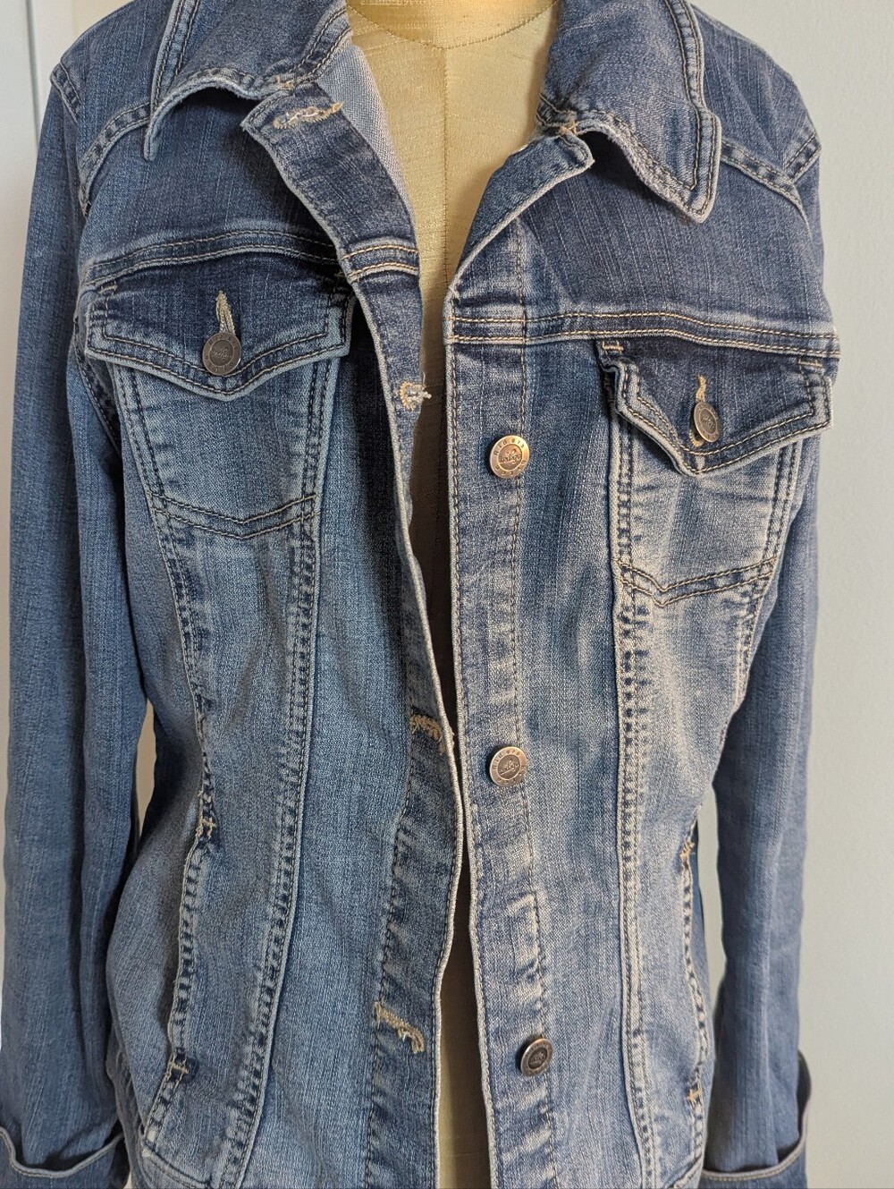 Riders by Lee Indigo Medium Wash Denim Jacket - Picture 6 of 6